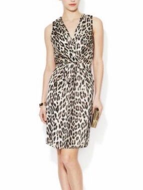 L’AGENCE Leopard-Print Wrap Cocktail Dress - Like New, Size 2